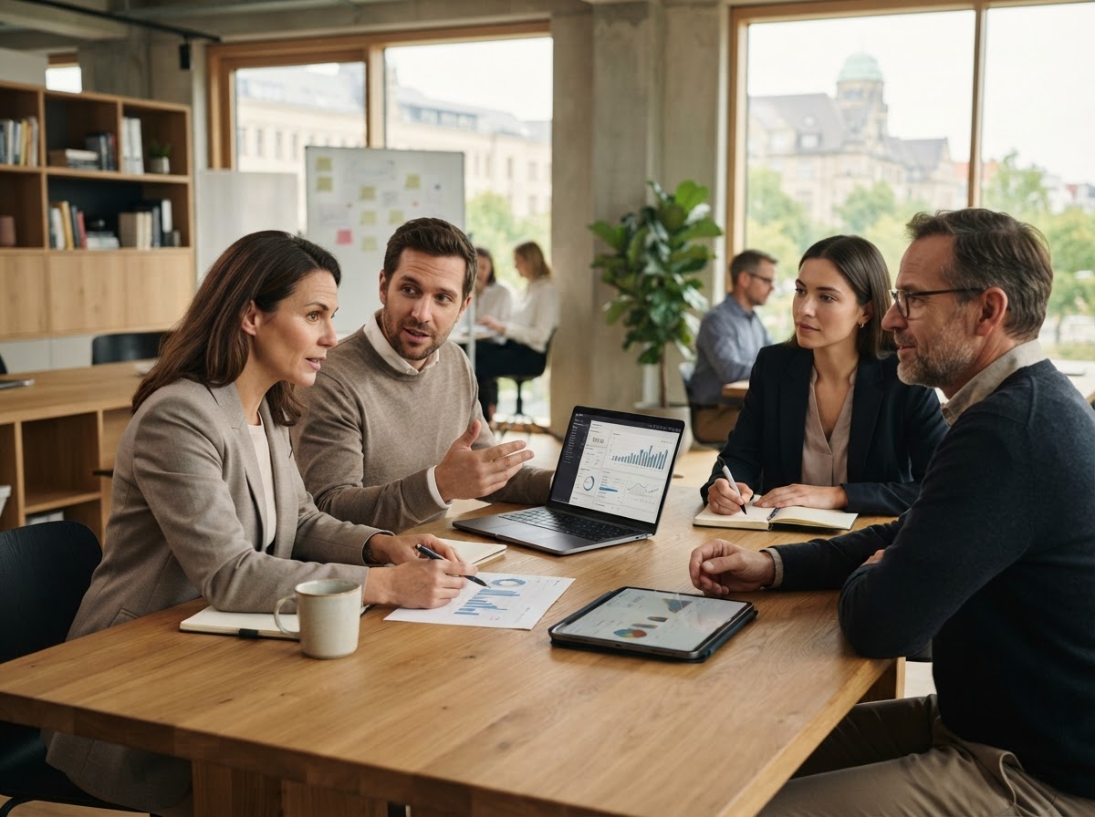 Lormexa Kirevon Team bei der Analyse von Finanzdaten